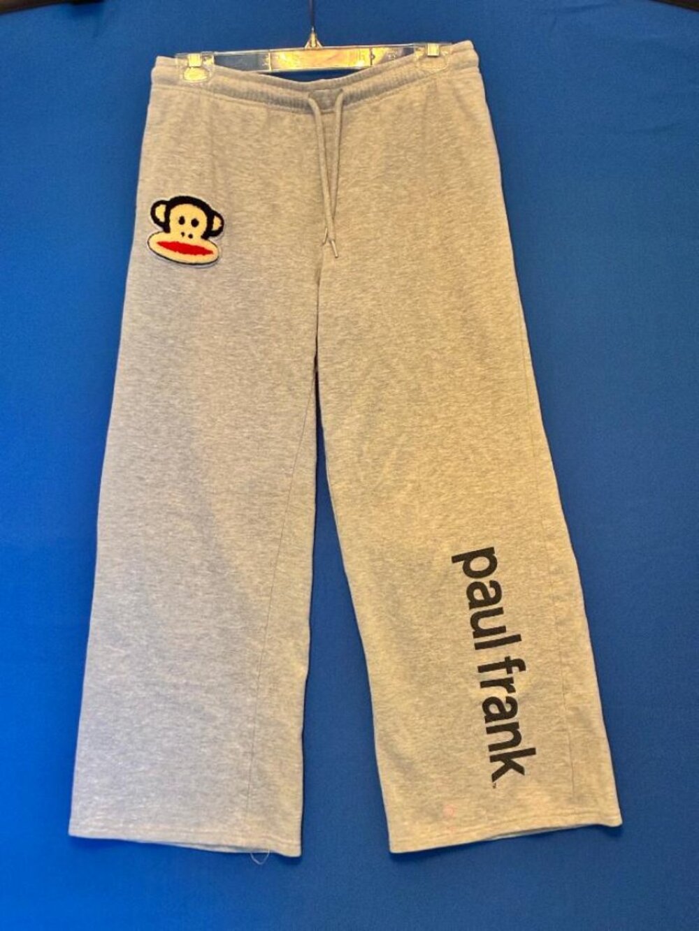 Vintage Y2K Paul Frank Julius Monkey Juniors Sz Med Wide Leg Sweatpants Gray